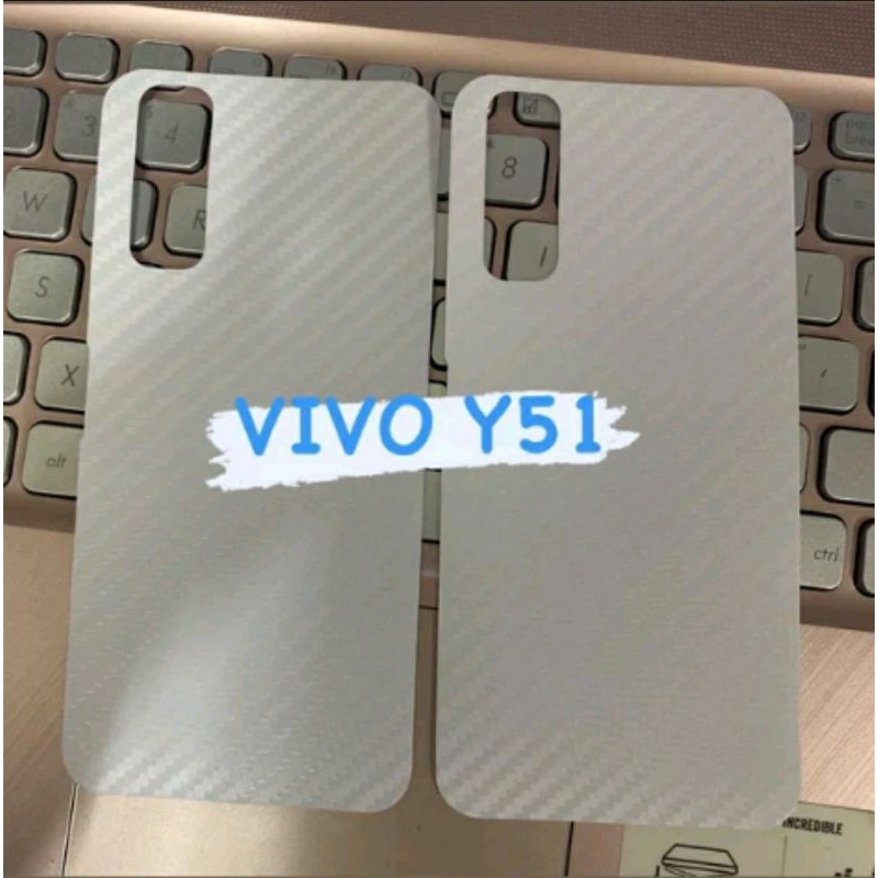 Skin Carbon VIVO Y51A  / Y51 Garskin Back Skin Screen Protector Handphone
