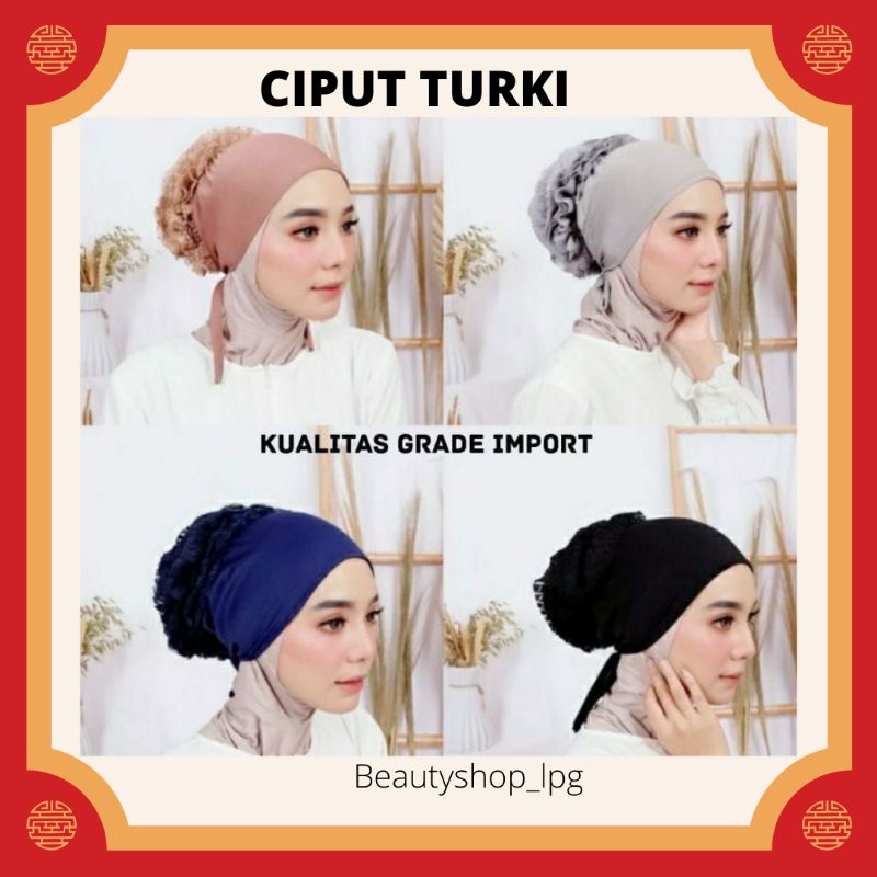 CIPUT TURKI INNER DALEMAN HIJAB CEPOLAN JILBAB CEPOL BRUKAT