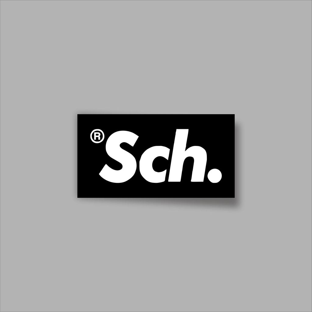 

Stiker brand stiker distro Sch. Bahan grafac anti air
