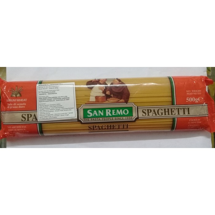 

san remo spagheti 500 gr