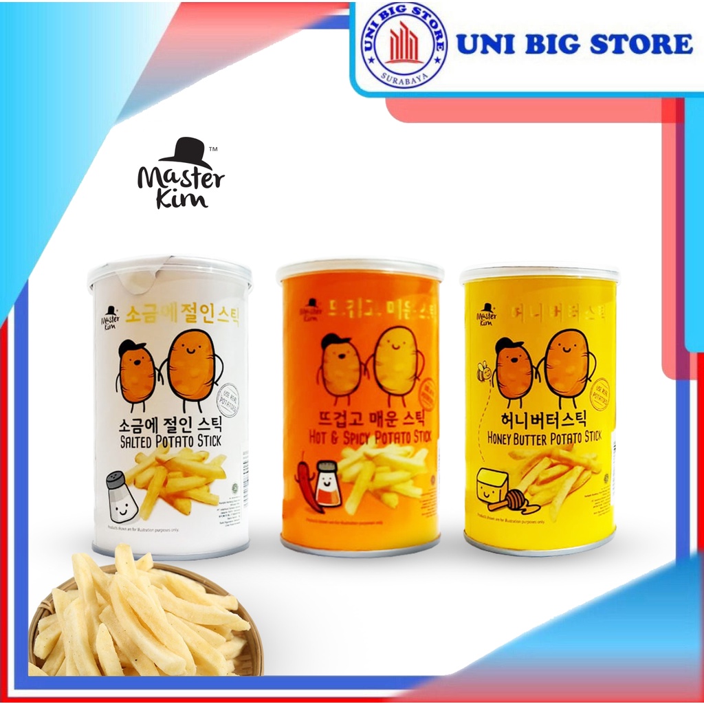 

Master Kim Potato Stick Salted Honey Butter Hot Spicy 70 gr Stik Kentang