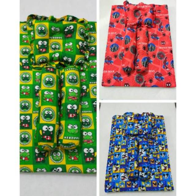  Kasur  Bayi Set Bantal  Guling Kasur  Lipat Warna Motif 