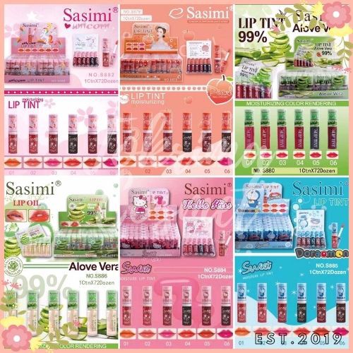 Mini Hello Kitty Lip Tint box isi 6 pcs