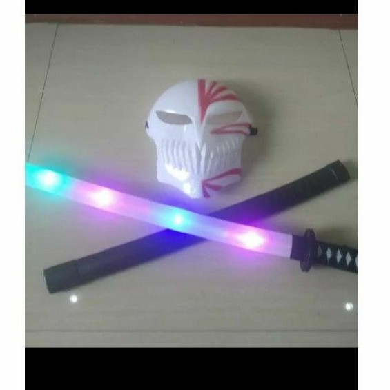 Topeng Pedang Bleach Ichigo anime nyala pedang sensor gerak nyala
