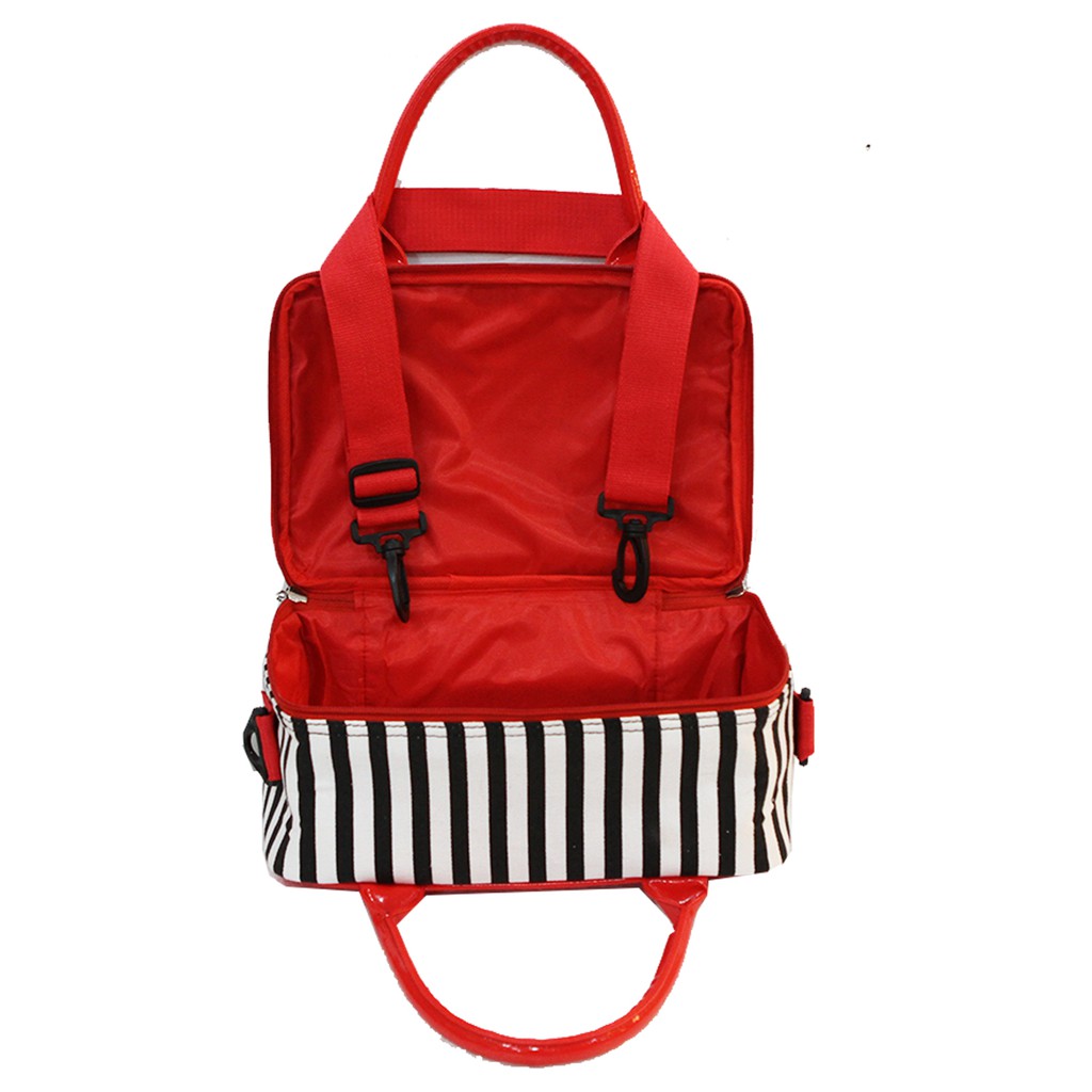 Travel Bag Mini Mobil Merah Bahan Kanvas ada Tali Selempang - Red