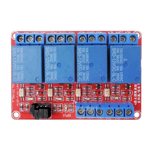 ✫〖ready to ship/COD〗✫ Modul Relay 12V 4 Channel dengan Optocoupler High dan Low Level Trigger