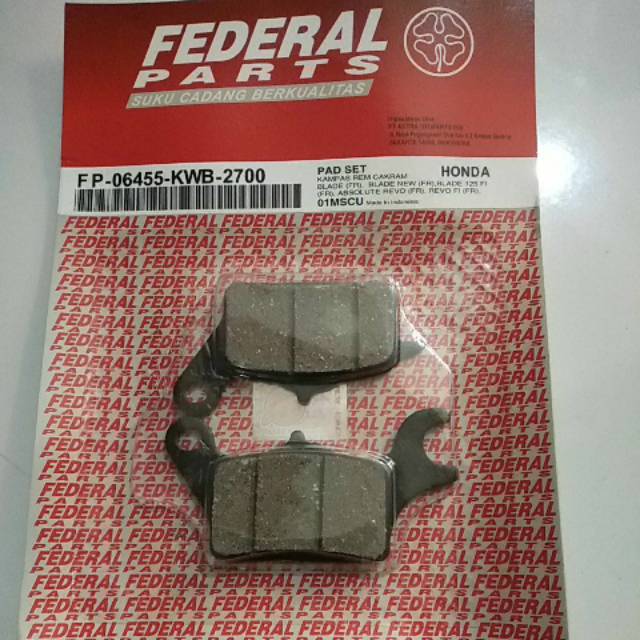 Discpad Depan Federal Blade Revo Absolute Revo FI FP 06455 KWB 2700