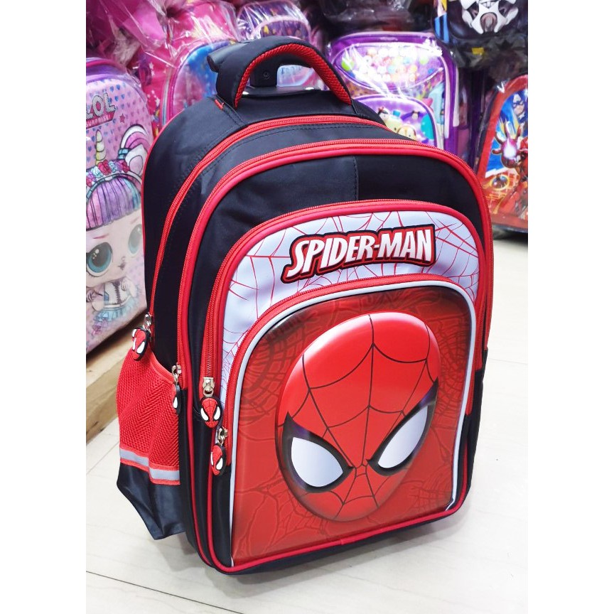 TAS DORONG TROLLEY ANAK SEKOLAH SD LAKI LAKI GAMBAR JAGOAN ROBOT SUN TIMBUL 4RESLETING IMPORT