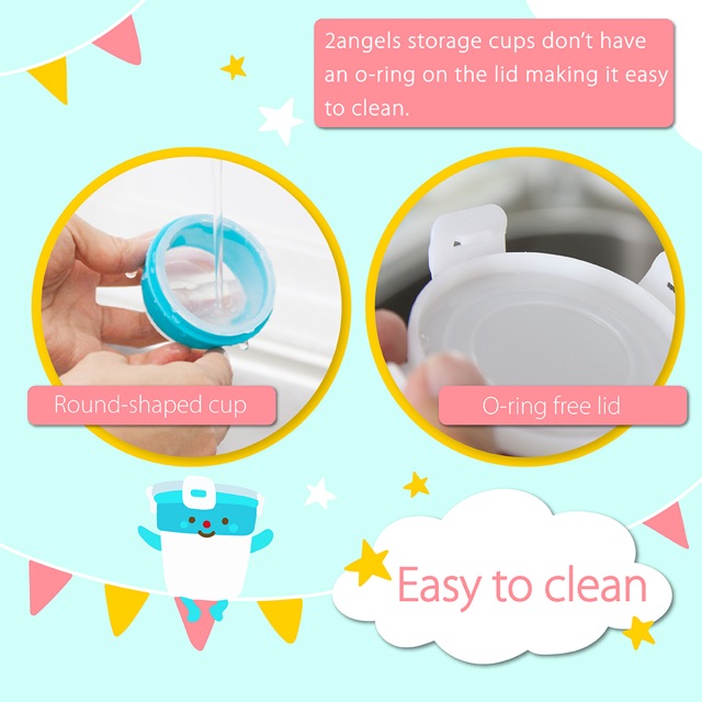 2angels silicone baby food storage cups