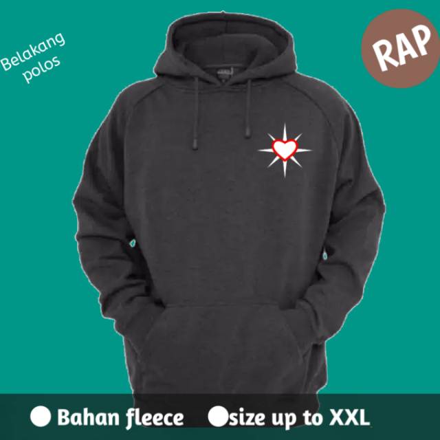 Hoodie psht hati bersinar jaket psht