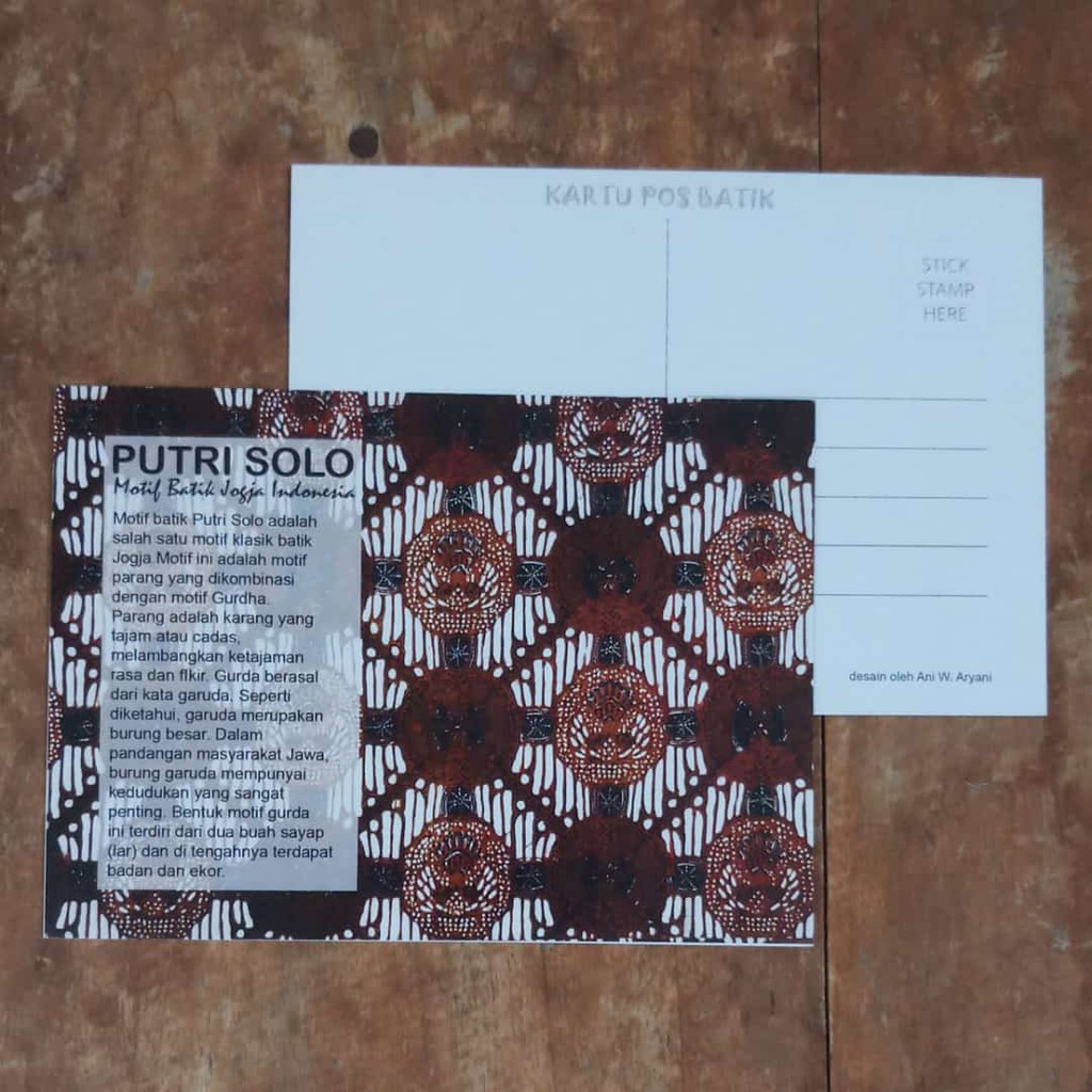 

KARTU POS BATIK POSTCARD MOTIF PUTRI SOLO