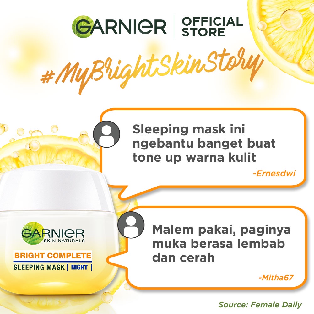 Garnier Bright Complete Vitamin C Serum 30ml + Day & Night Cream - Skincare Moisturizer Kulit Cerah-7