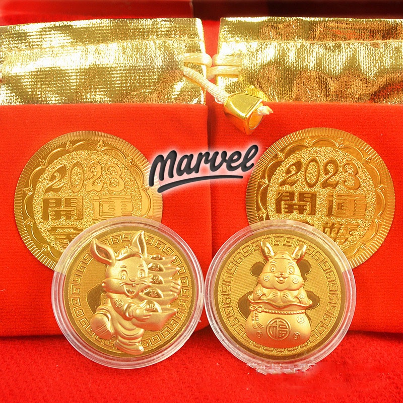 

Angpao Emas Koin Logam Asli Imlek / Sincia tahun 2023 Shio Kelinci Rabbit | Chinese New Year
