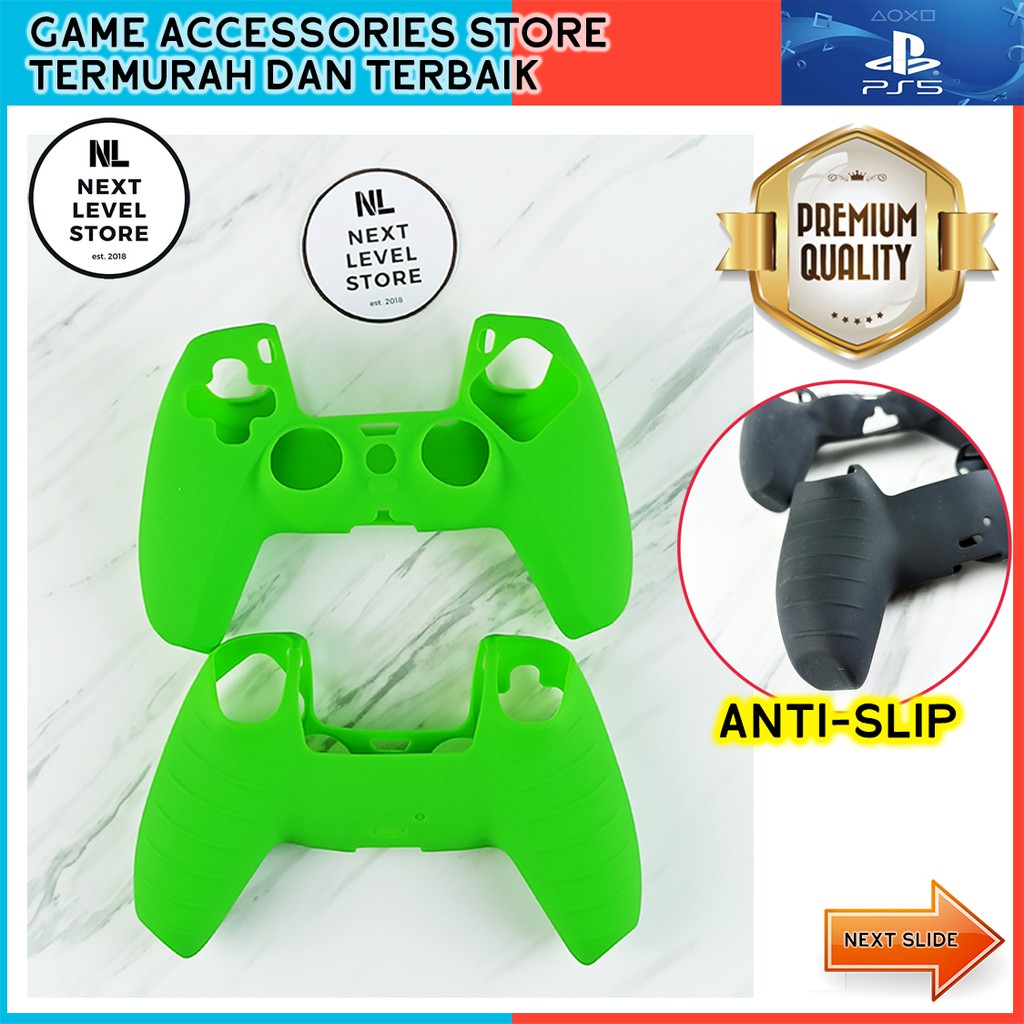 PS 5 Joystick PS5 Silicone Case Thumb Grip PS5 Controller Premium - Hijau