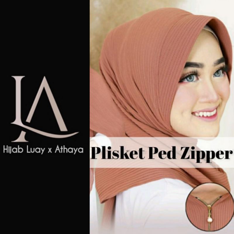 LA HIJAB | HIJAB PLISKET PET ZIPPER | PASHMINA INSTAN PET | HIJAB PLISKET PET RESLETING | PASHMINA P