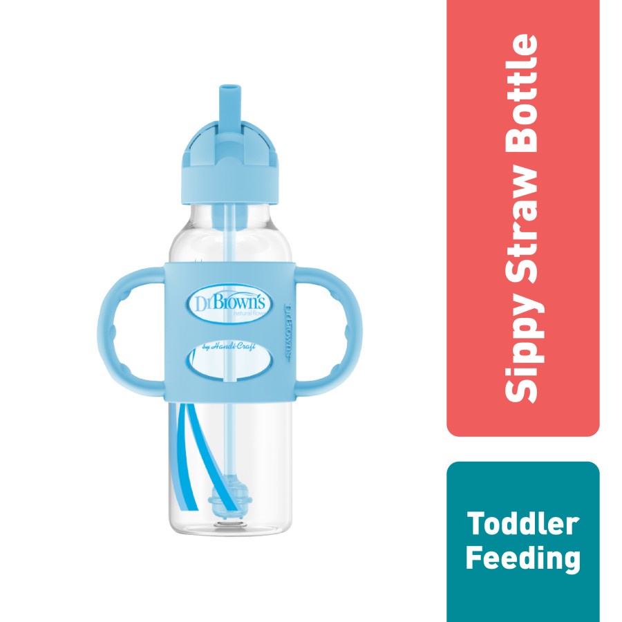 Dr Brown's Sippy Straw Bottle 80z 6m+