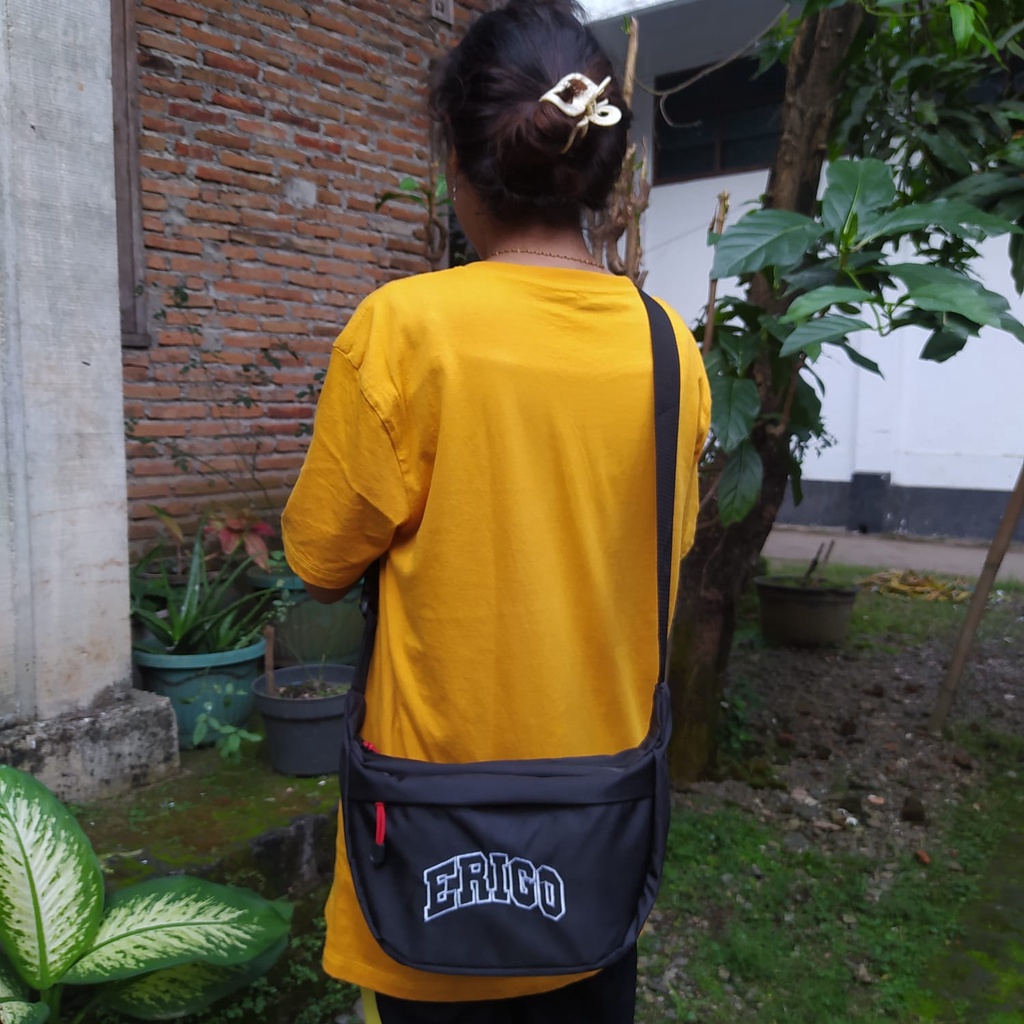 Tas selempang pria gaul kekinian bahan nilon bisa untuk tempat buku sekolah sd paud smp sma main logo bodir kwalitas premium tas bahu multifungsi