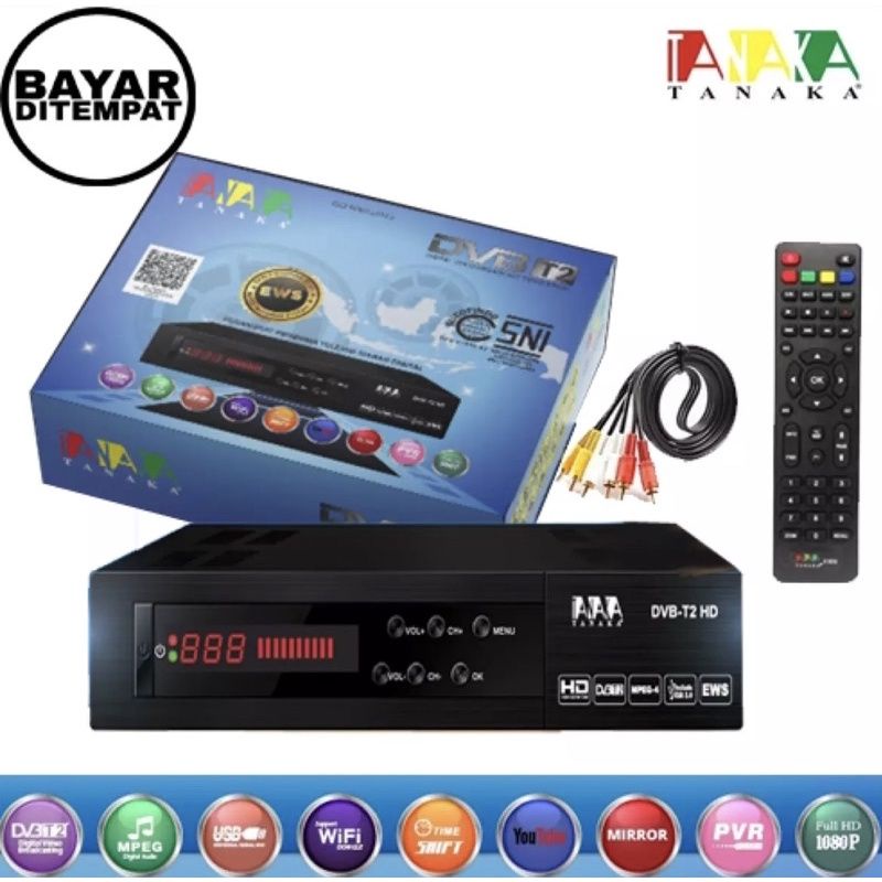 set top box dvb tv digital TANAKA DVB T2 EWS UHF HD / STB DIGITAL TANAKA / SET TOP BOX DIGITAL / BOK TV DIGITAL