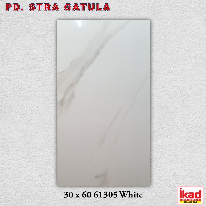 Keramik Ikad 30 x 60 61305 White / Ikad Tile 30 x 60 61305 White / Keramik dinding Glossy