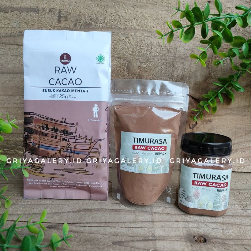 

TIMURASA RAW Cacao Powder 125g Kakao Mentah 60g Coklat JSR