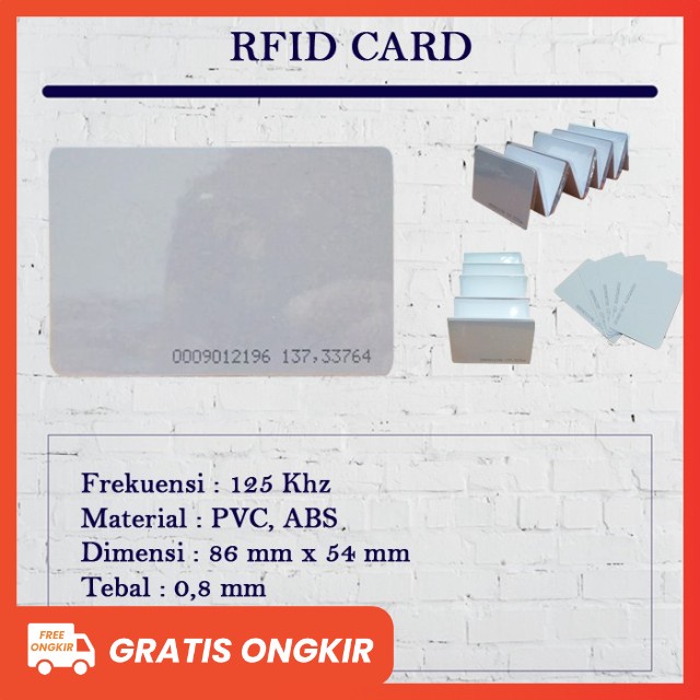 

RFID Card / Kartu RFID / RFID 125 Khz / Kartu RFID 125Khz / RFID Card 125 Khz