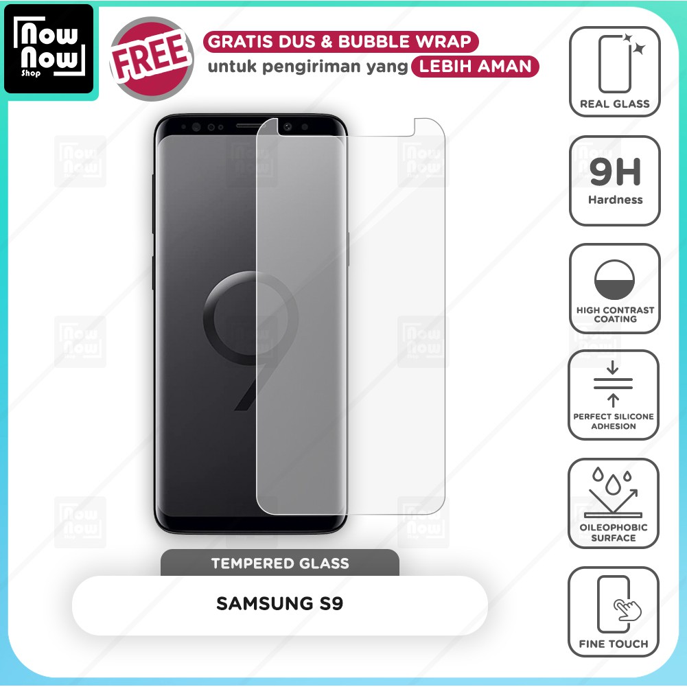 Tempered Glass Anti Gores Samsung S9 Screen Guard Protector 9H Kaca Temperglass