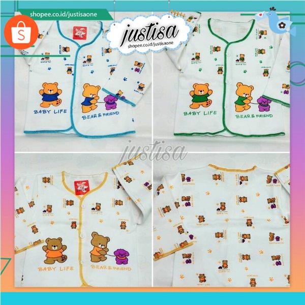 Promo !! BABY LIFE - BAJU BAYI LENGAN PANJANG ISI 6PCS - BAJU BAYI baju bayi newborn tangan panjang merek