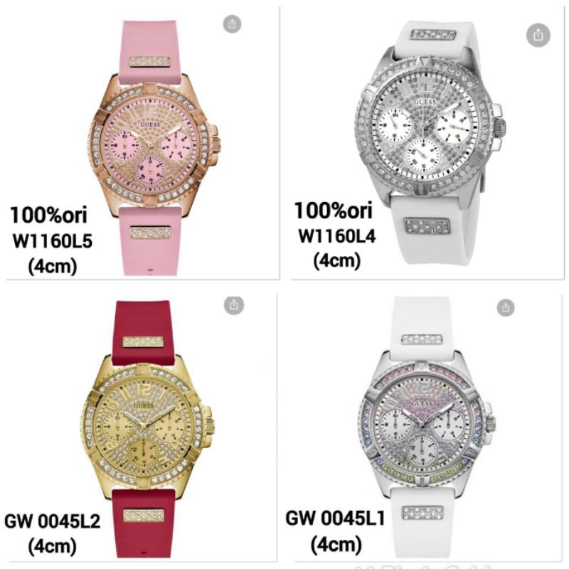 JAM TANGAN PRIA WANITA | RANTAI | KULIT | KARET | MURAH | WANITA GUESS W1160L4 W1160L5 W1160L2 W1160