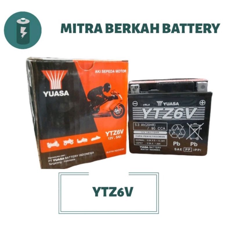 Jual Aki kering motor Vario 150 Ytz6v yuasa | Shopee Indonesia