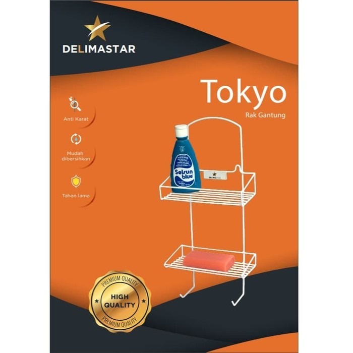 Rak Shampo Sabun Serbaguna Gantung Tokyo Delimastar Hanging Shelf