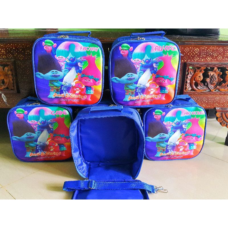 Tas mini koper souvenir gambar printing.ukurqn 20x10x20.free desain