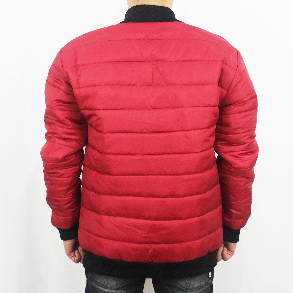 JAKET BOMBER PUFFER TEBAL PRIA - JAKET WINTER - JAKET PARASUT TEBAL - JAKET GUNUNG TEBAL PRIA MERAH