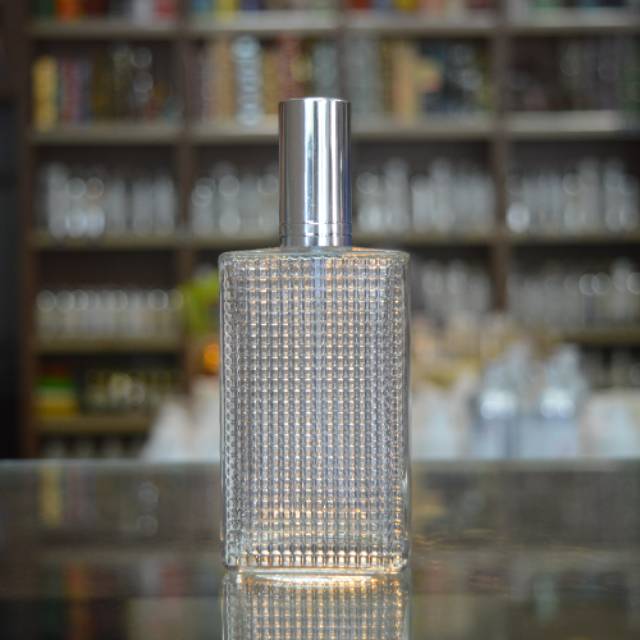 Botol parfum semprot / spray kaca kotak 100ml (LC100)