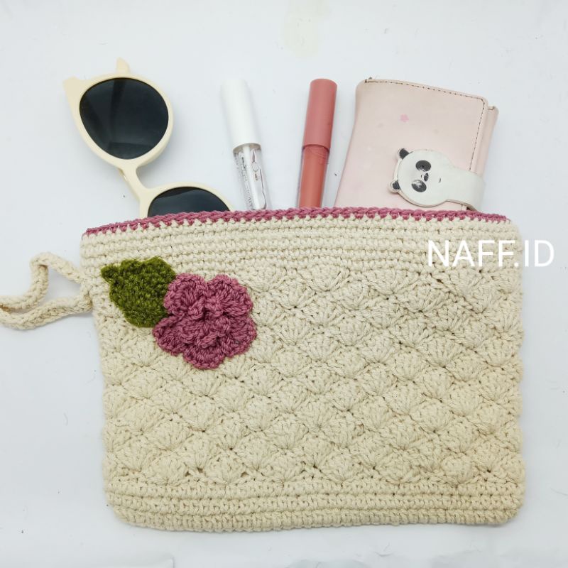 NAFF.ID-&quot;Raisa&quot; Dompet Pouch Handmade/Tempat Kosmetik Rajut