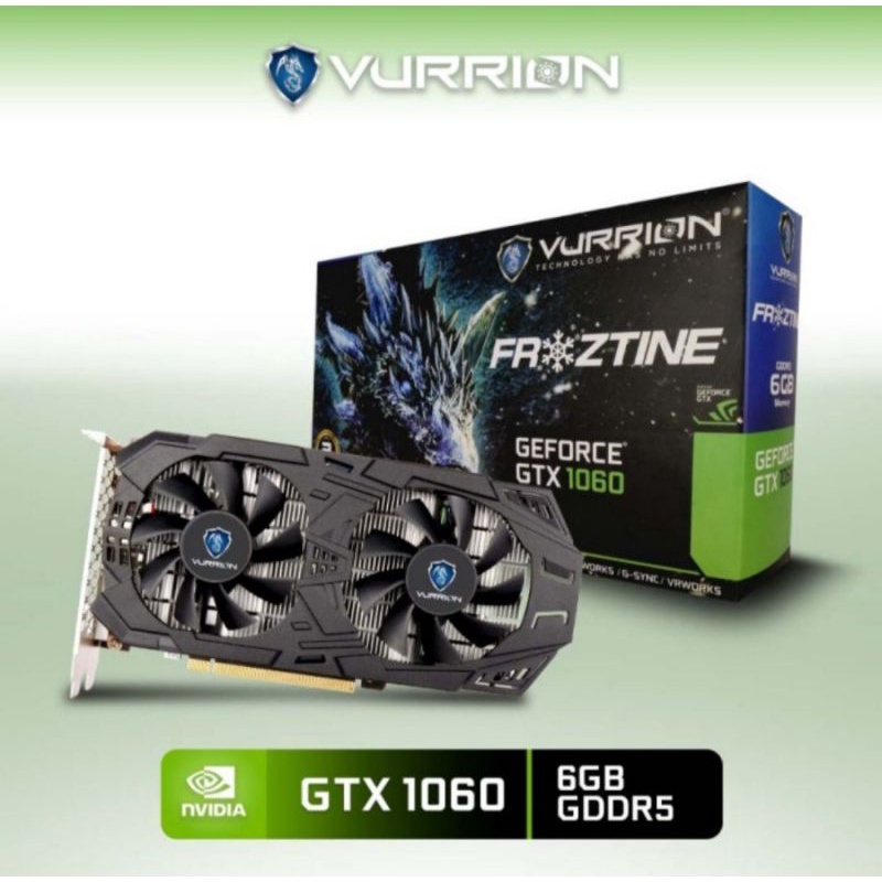 VGA CARD/VGA NVIDIA VURRION FROZTINE GTX 1060 6GB GDDR5 192 BIT.