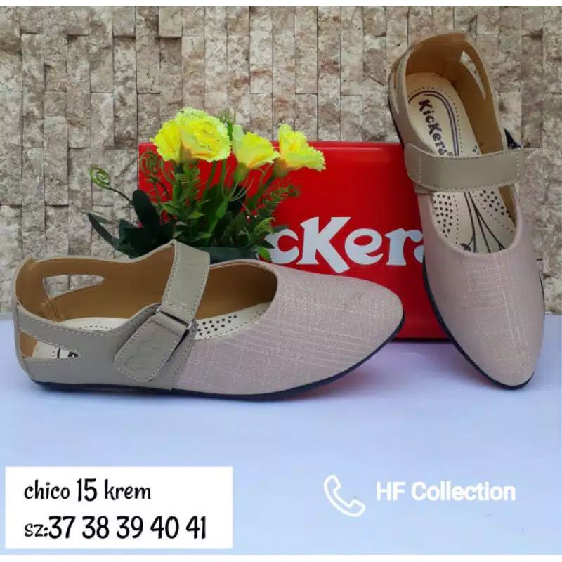 SEPATU FLAT TERBARU NYAMAN BAHAN KULIT SINTESIS chc15