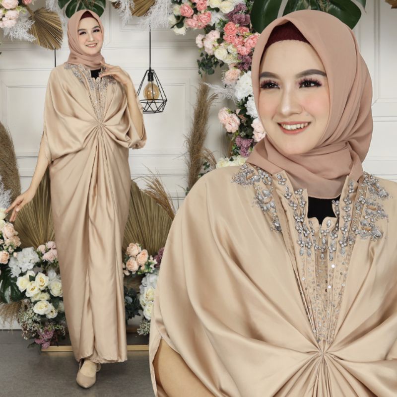 Kaftan LEBARAN 2023 mewah premium Baju Pesta Wanita RENATA Kaptan Wanita Fashion Muslim Kondangan Ve