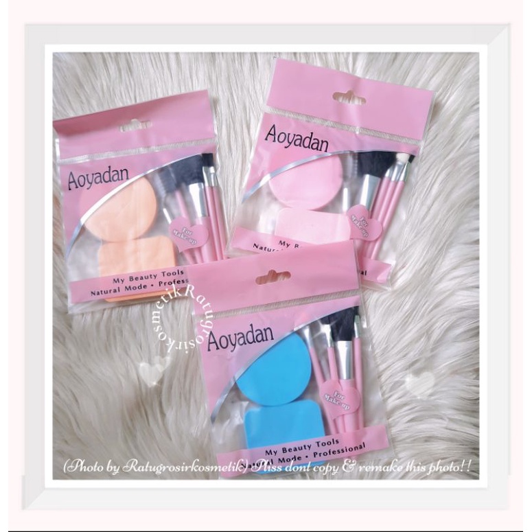 KUAS SPONS SET AOYADAN/SPONGE MAKE UP SET