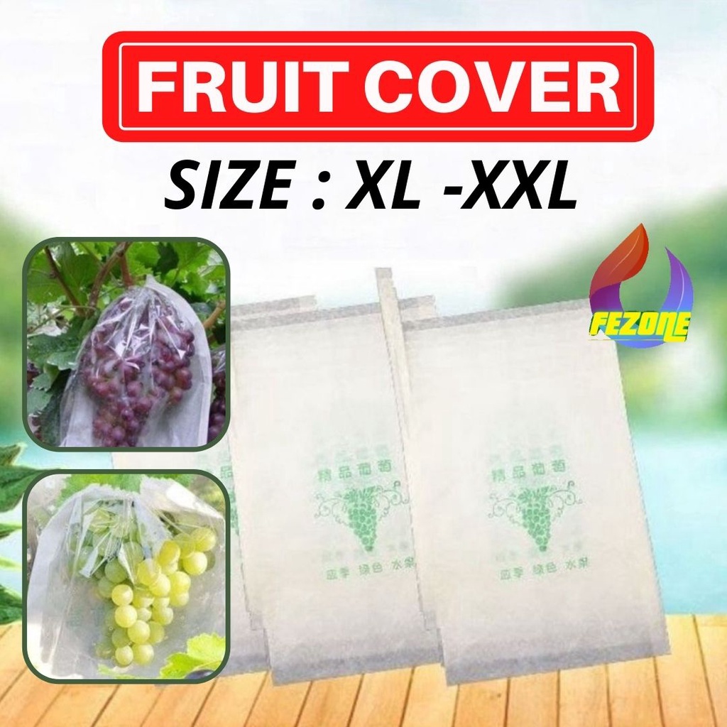 Pembungkus Buah Tembus Pandang Fruit Cover Anggur Transparan Waterproof Brongsong Klengkeng FEZONE