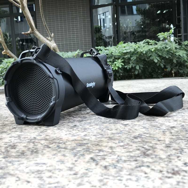 Speaker Spiker Bluetooth Portable Smalody Outdoor Boombox with Strap Full Bass TF Card Slot + USB Port