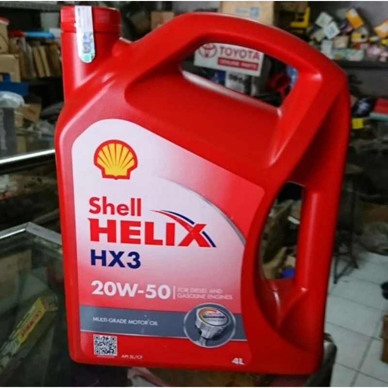 Jual Shell Helix HX3 20W-50 Galon 4 Liter | Shopee Indonesia