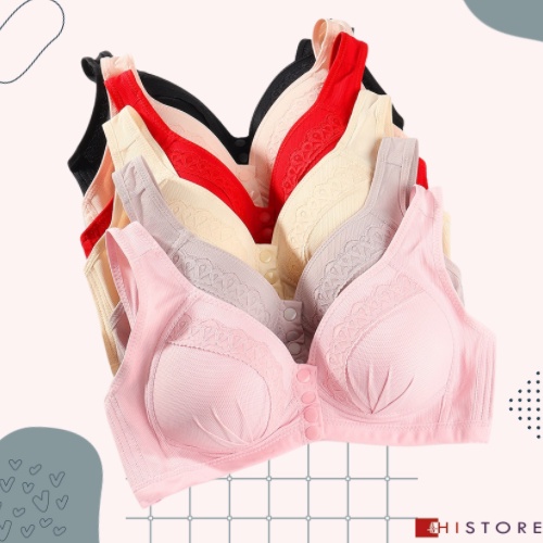 [HI] Bra Seamless Push Up Nirkabel Gesper Depan 368 Busa Tipis Cup BC Wanita Paruh Baya dan Tua
