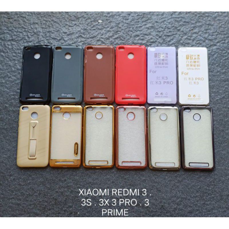 Case krom xiaomi Redmi 3 . Redmi 3S 3X 3 pro tpu chrome soft softcase softshell silikon cover casing kesing housing