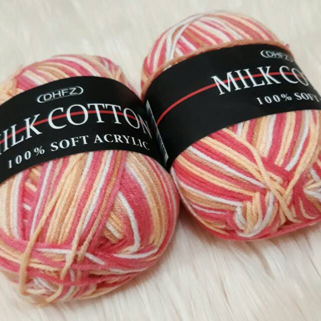 Benang Rajut Milk Cotton Sembur