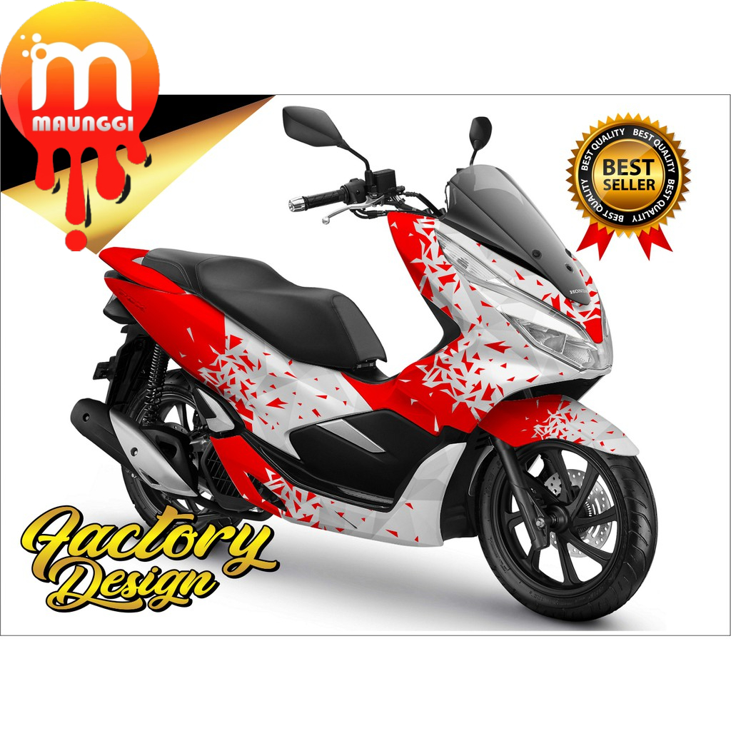 Decal pcx 150 full body Striping pcx full variasi Stiker pcx merah sticker pcx 150 full body sudah a