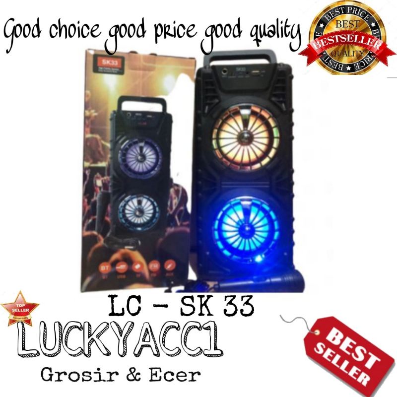 LC - Speaker bluetooth SK 33 + Mic High quality BASS /Speaker salon aktif SK 33 + mic