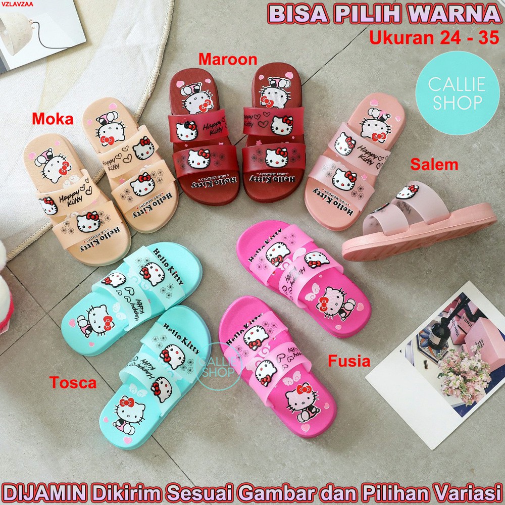 Sandal Anak Import Selop Gambar Karakter Lucu Happy Kitty 558-4