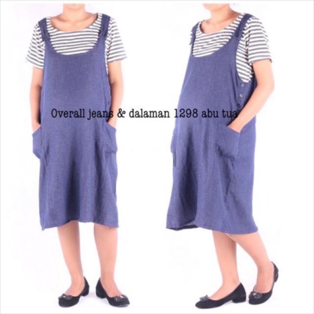 Overall Jeans &amp; Dalaman 1298 Abu Tua