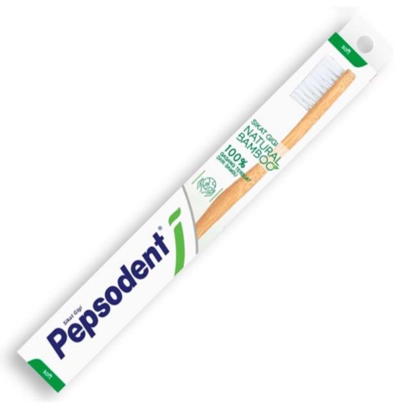 Pepsodent Sikat Gigi Bambu Bambu Bamboo Natural Soft / Ekstra Soft isi 1