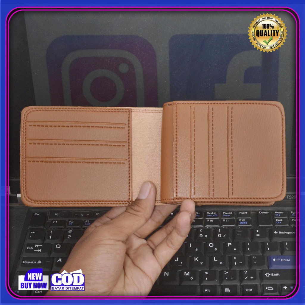 Dompet lipat Pria Kulit PVC Lipat Keren Terbaru Grosir Murah